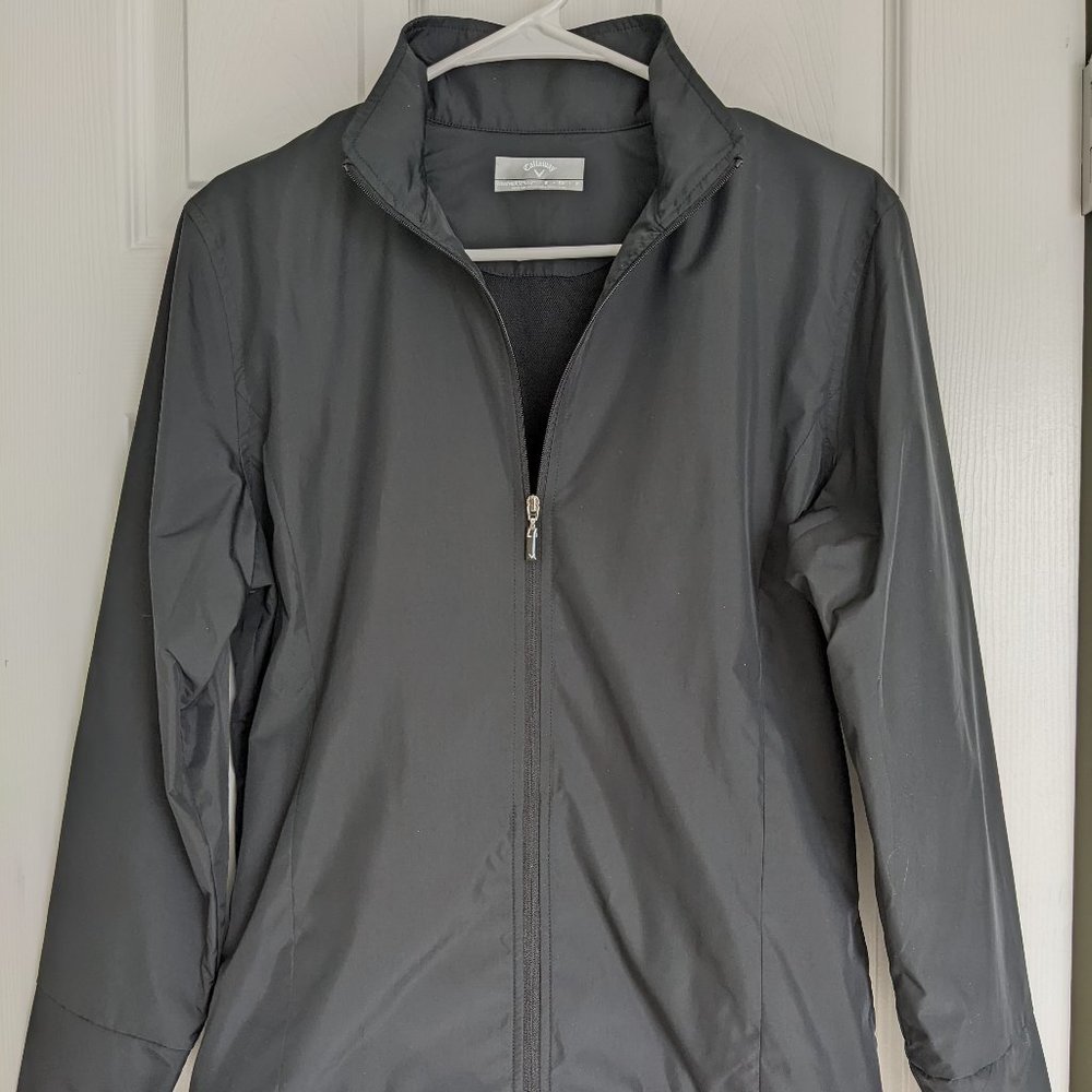 Callaway Weather Series Lightweight Windbreaker Jacket, Black, Small, ZipUp, UPF